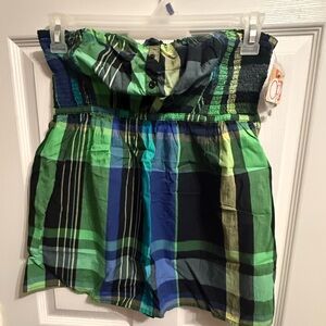 plaid tube top
